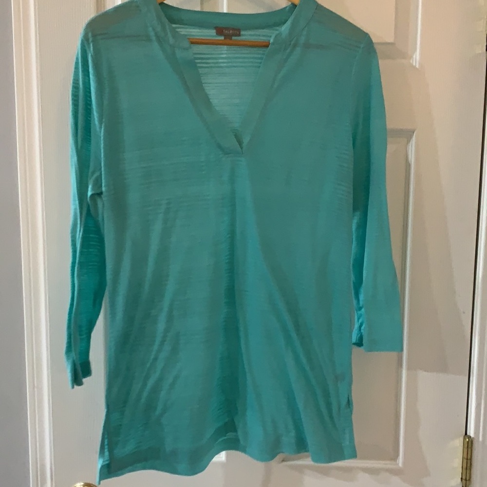 Talbots size medium aqua sheer swim cover up, perfect for the beach or pool
